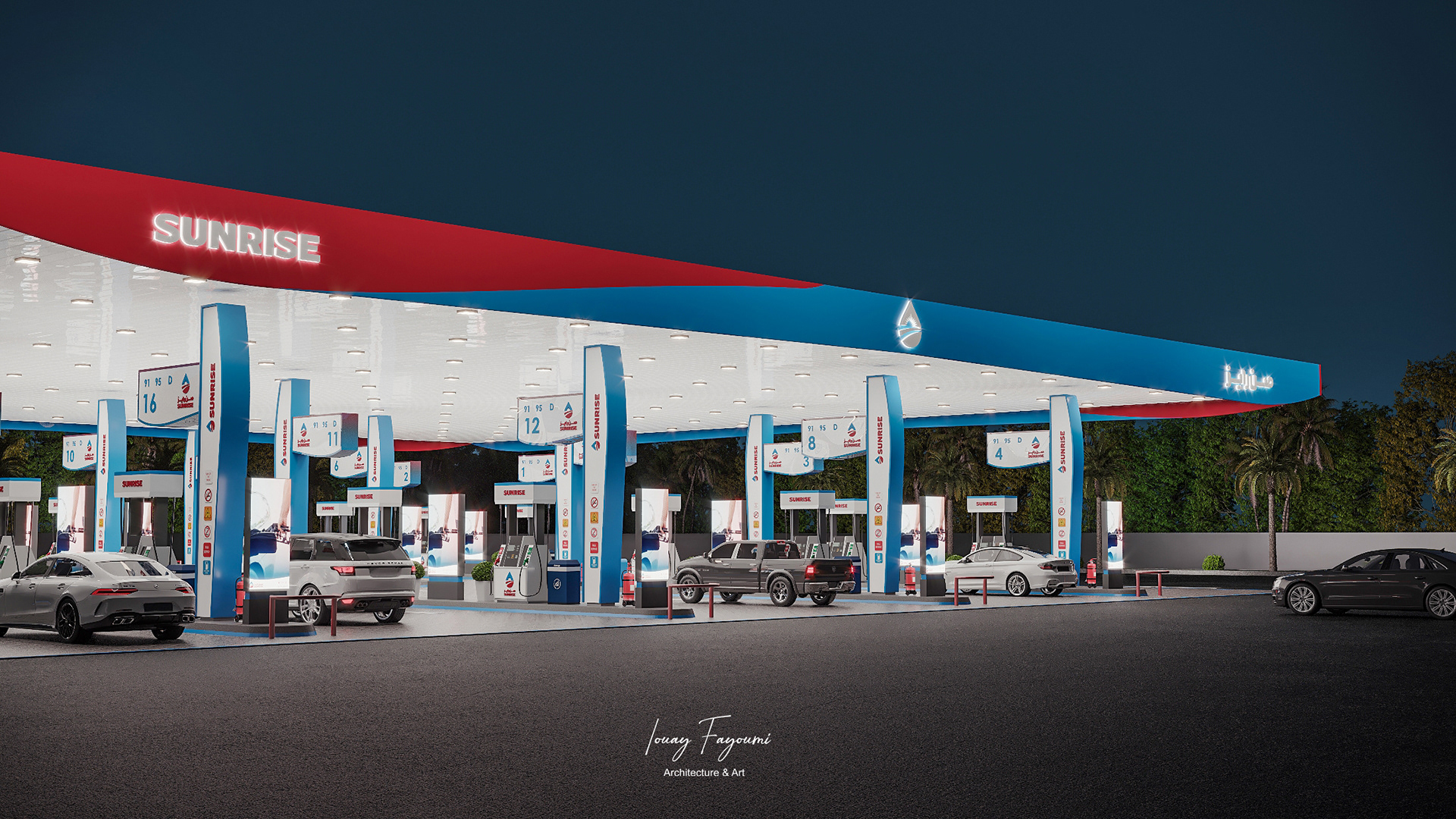 SunRise Petrol Station 加油站设计丨沙特阿拉伯-15