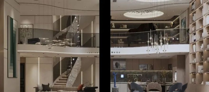 逐光优雅如诗 · 现代轻奢复式住宅设计丨壹号国际设计-60