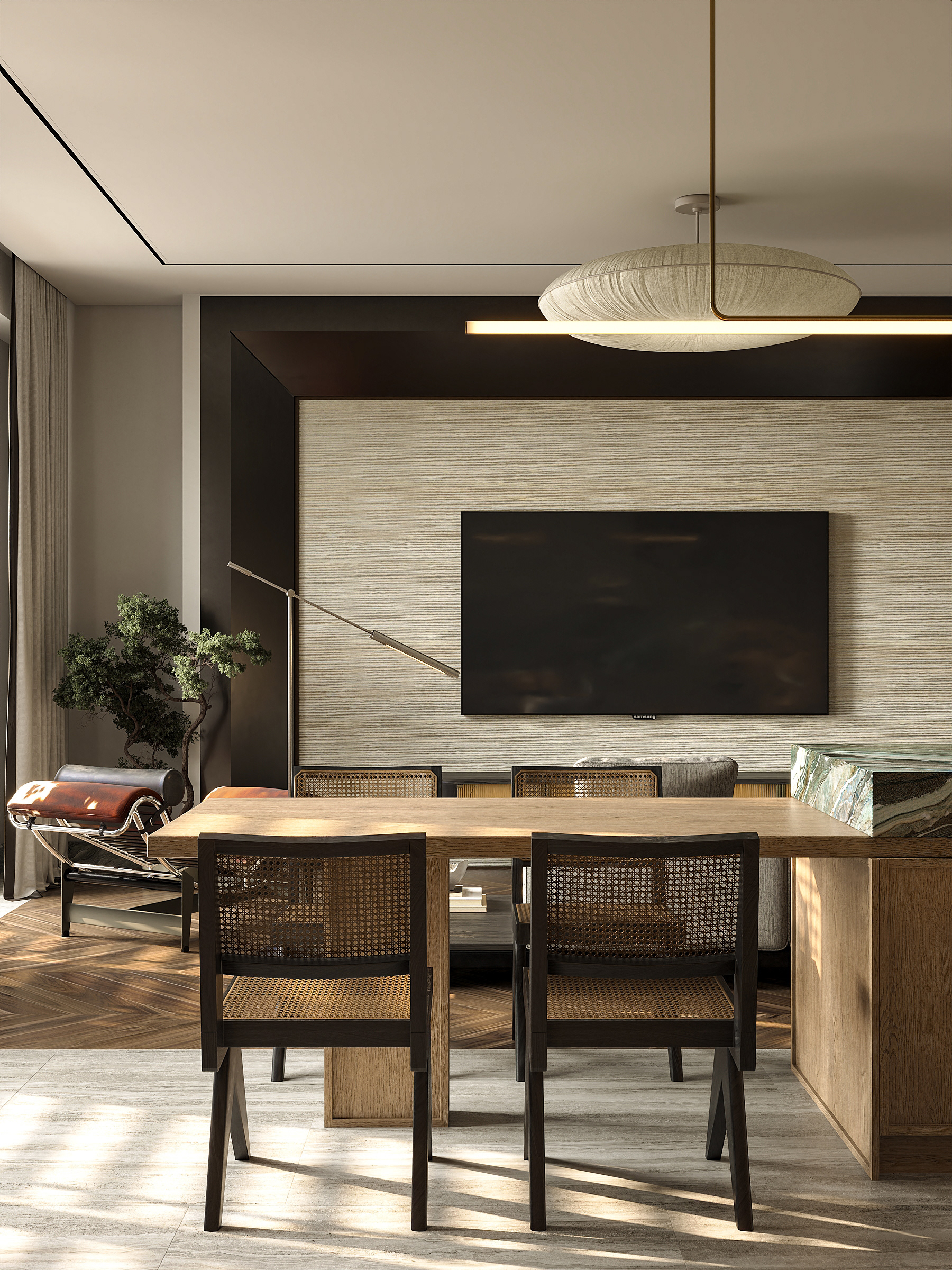 Living room and kitchen / Aura Interiors-4