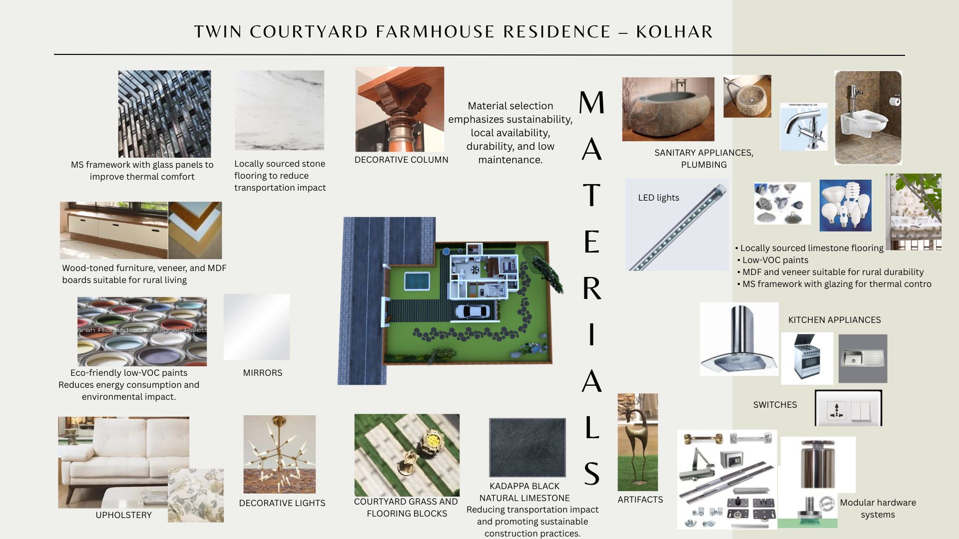 Twin Courtyard Farmhouse Residence | Kolhar-5