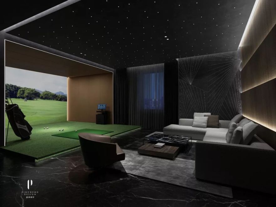 武汉岭尚空间高尔夫俱乐部,现代简约设计诠释绿色友谊-39