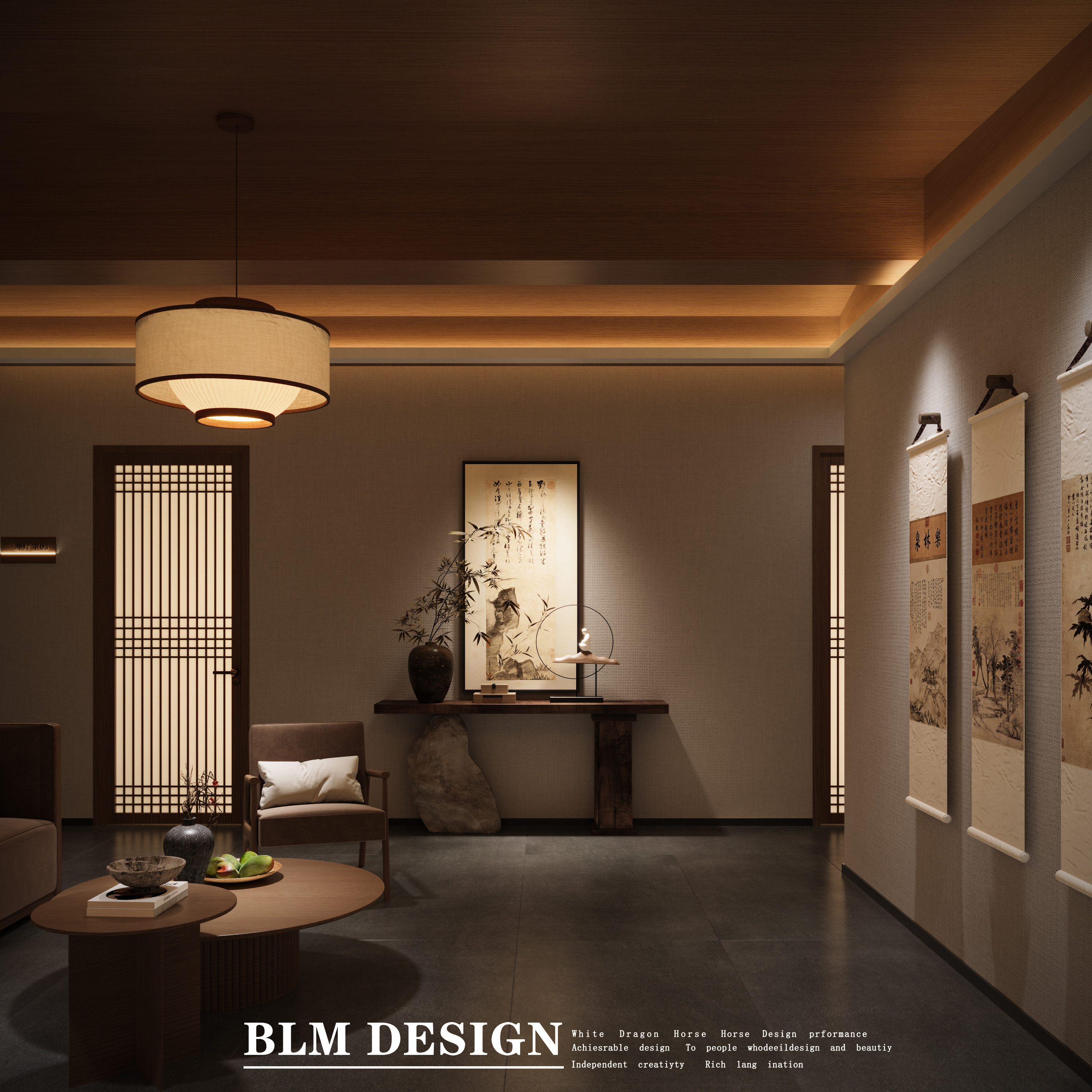 中医馆工装效果图-5