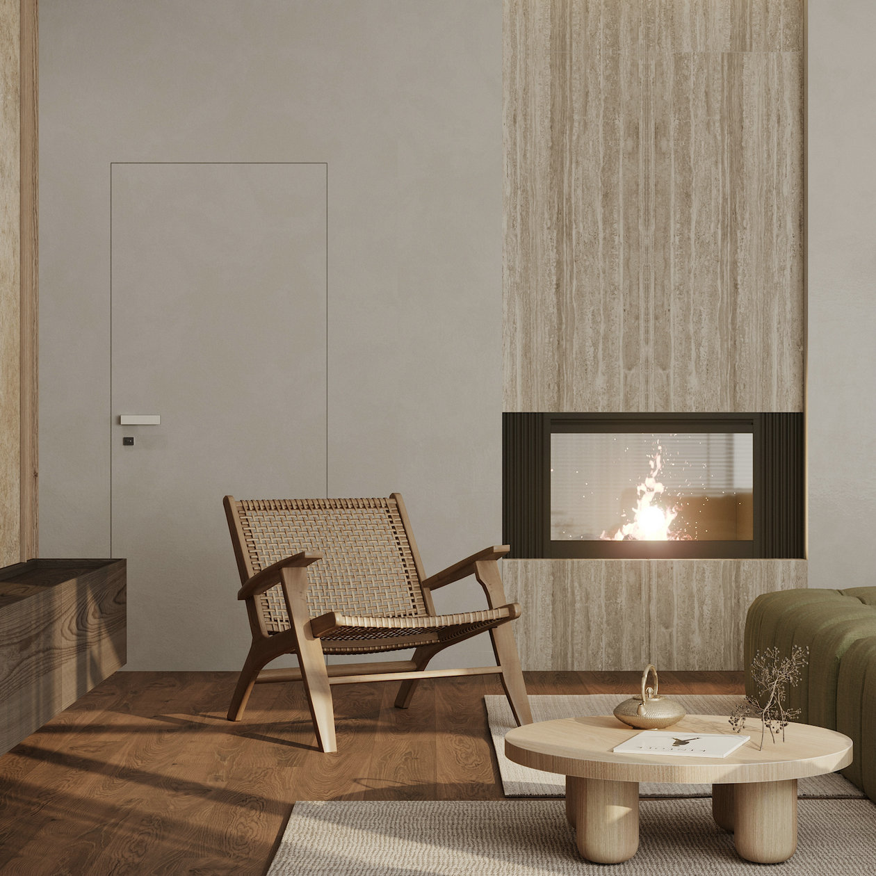 原木+绿色打造舒适清新居住空间-8