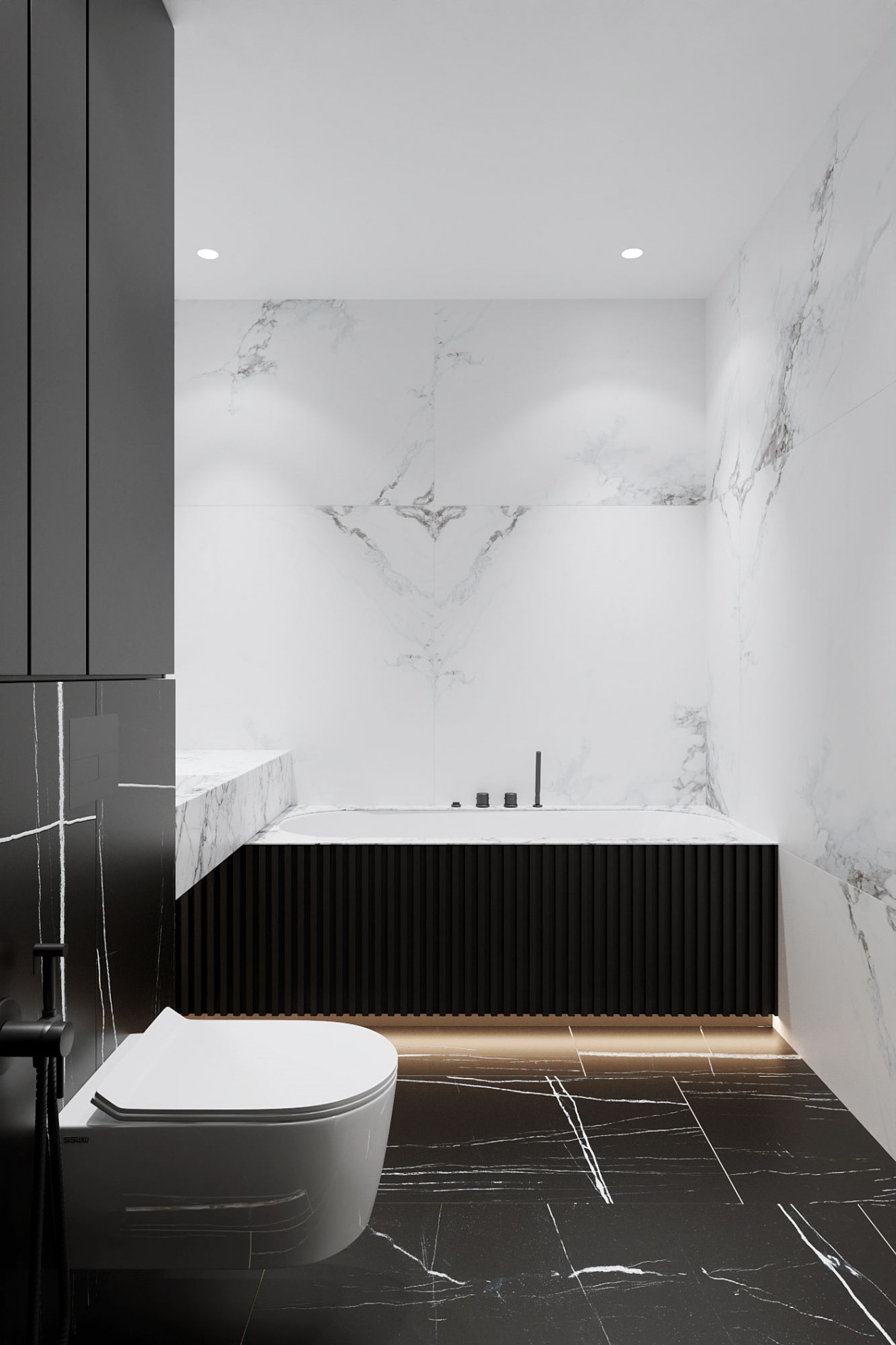 原木与大理石的碰撞 营造现代空间的品质感-9