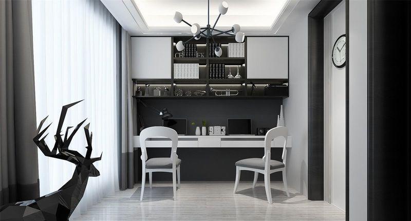 极简黑白灰，缔造静谧优雅空间-9