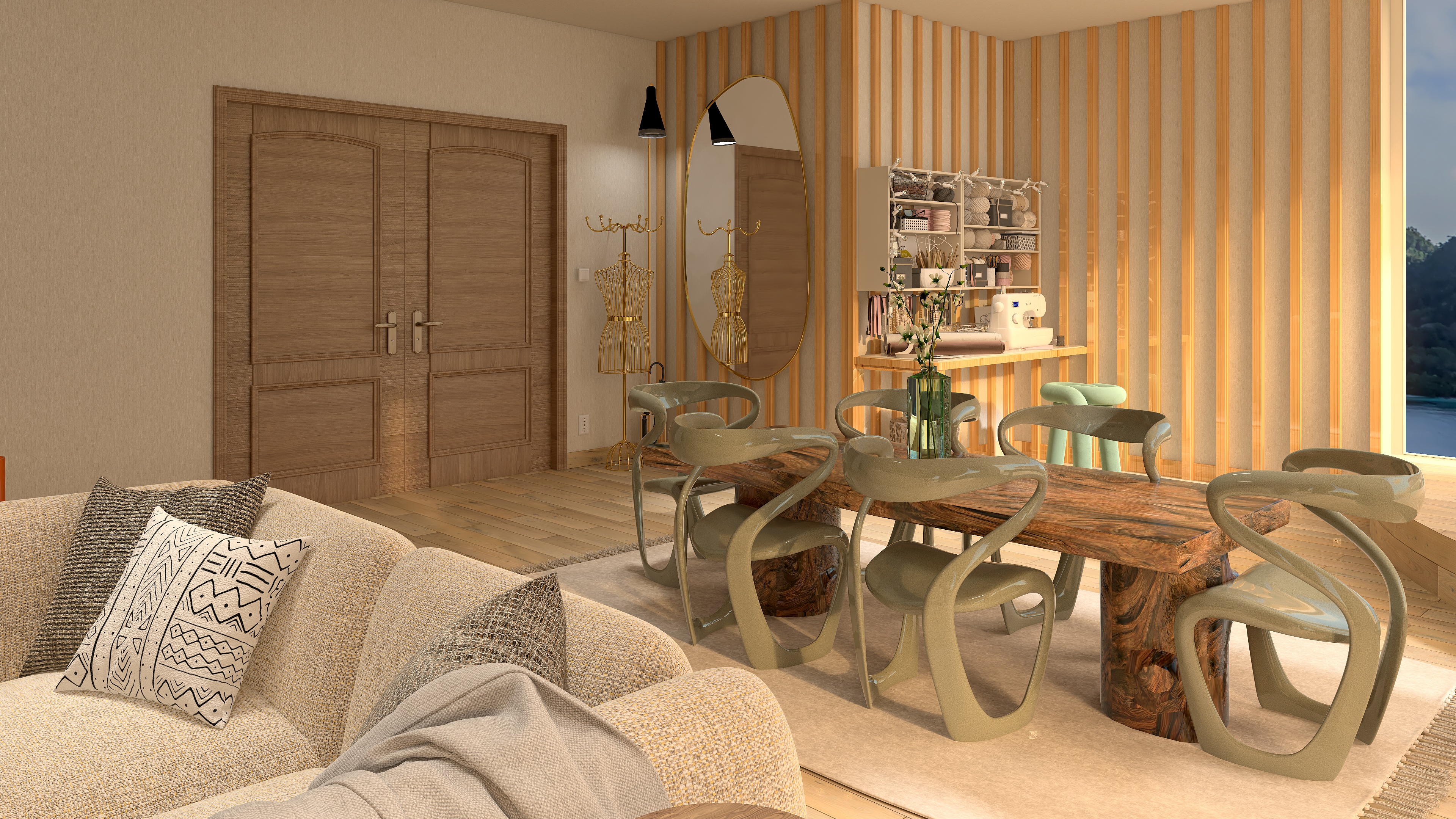 Iris Van Herpen 风格客厅设计-15