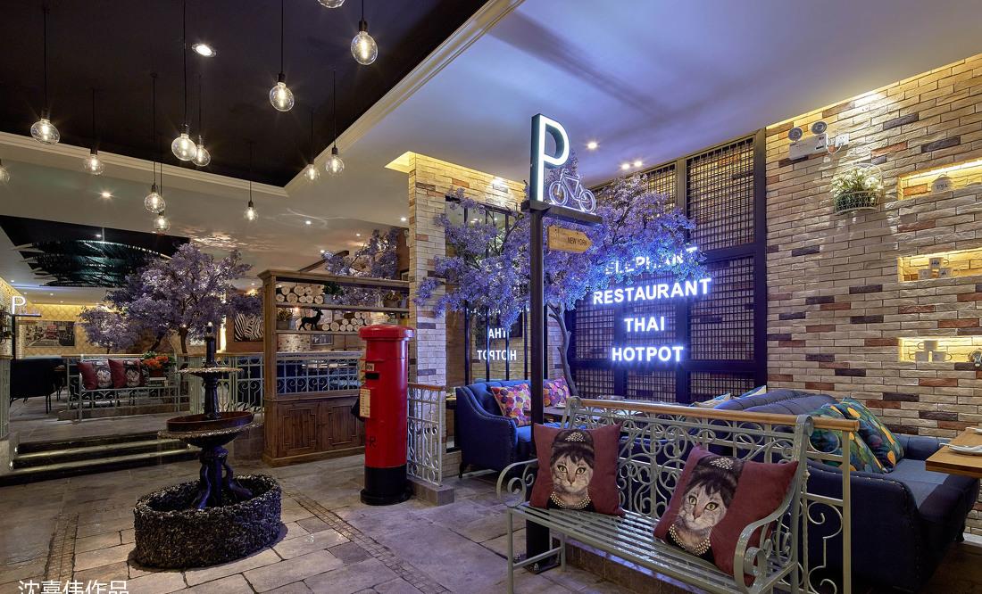 火锅店丨沈嘉伟设计作品—大象十方泰式海鲜火锅-16