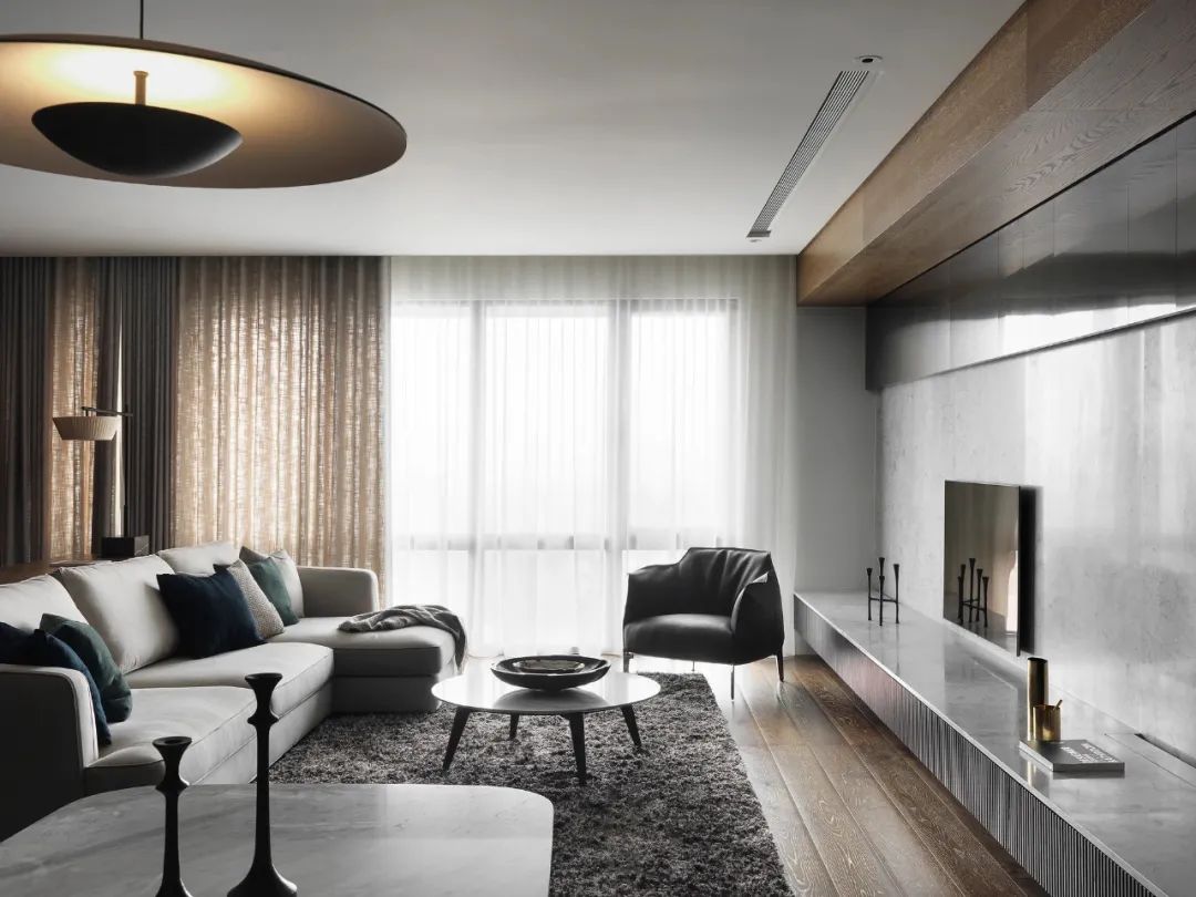 胡桃木+高级灰，纯粹而艺术的现代空间-33