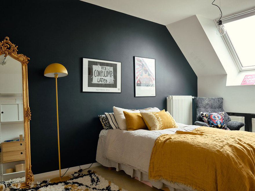 斯德哥尔摩时尚顶层公寓,玻璃隔墙成焦点-26