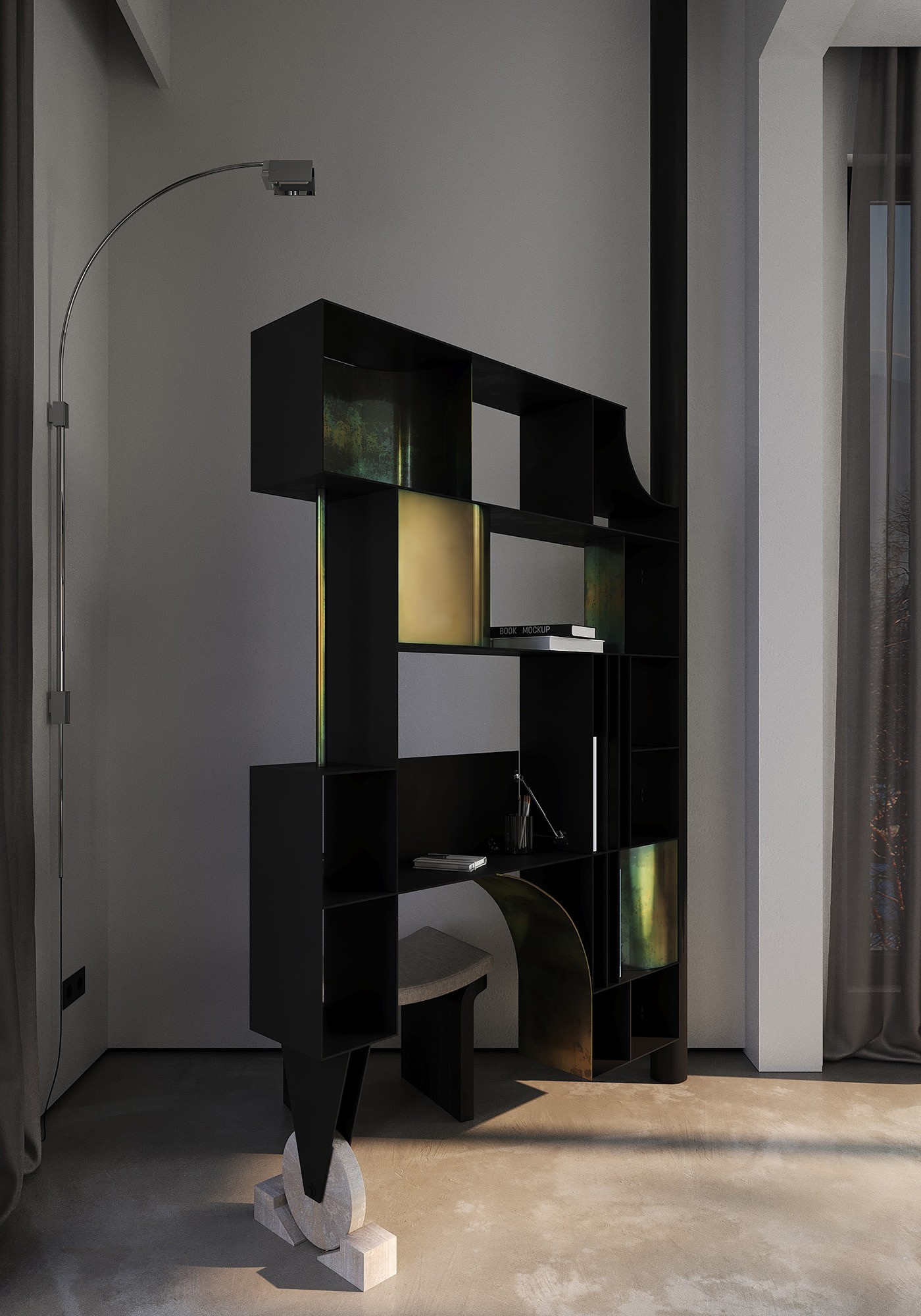 深色系公寓设计 不一样的高级感！-16