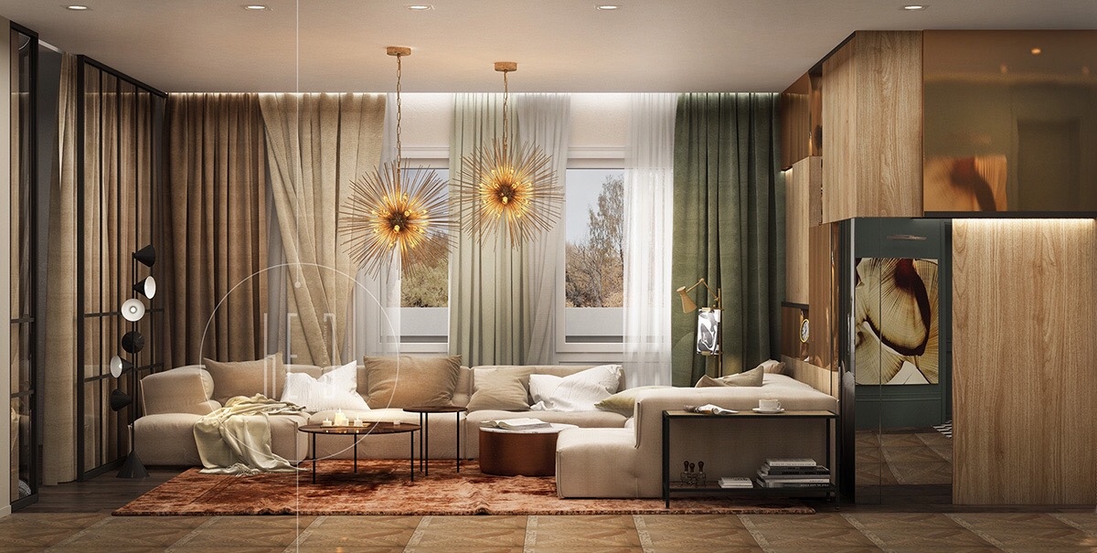 红+黄+绿 三色构造优雅复古家居 | he.D group-10