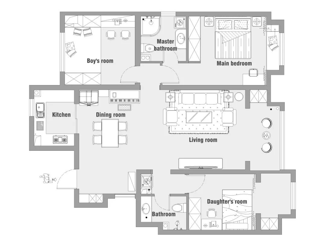 格林郡府 120㎡简约家居,于品品打造生活的轨迹-21