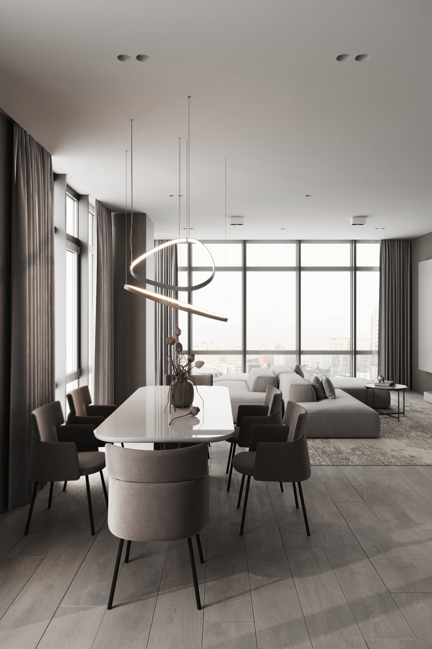 ArtPartner /亚麻+灰褐色的高级空间-3