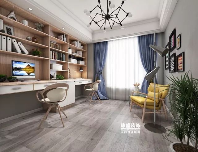 康盛装饰┃175㎡北欧风私宅 | 自然色彩的活力空间-54