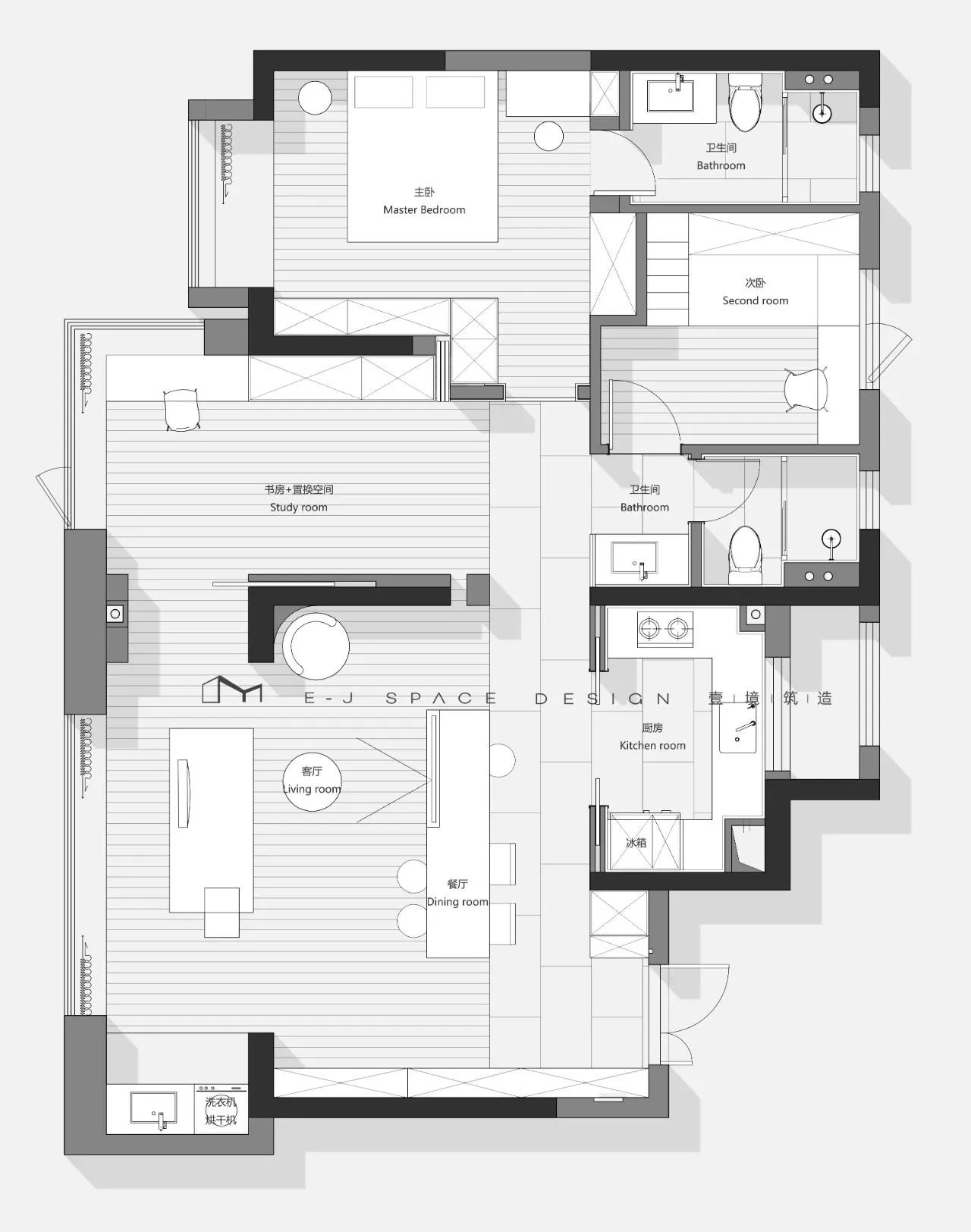 铂悦天汇平层设计丨中国安徽丨壹境筑造-5