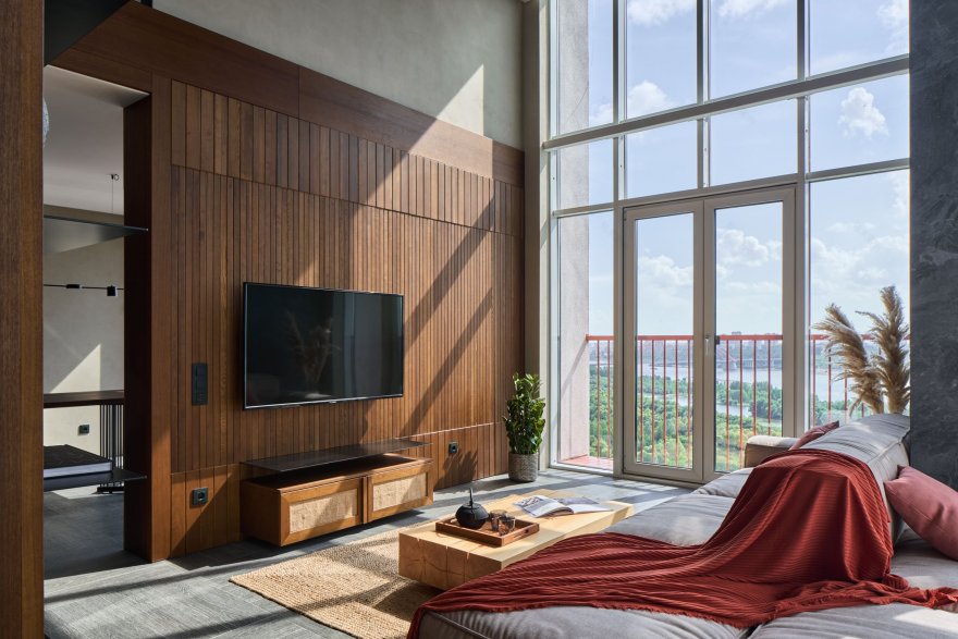 带露台的河景复式公寓丨俄罗斯新西伯利亚丨Brusnika Design-1