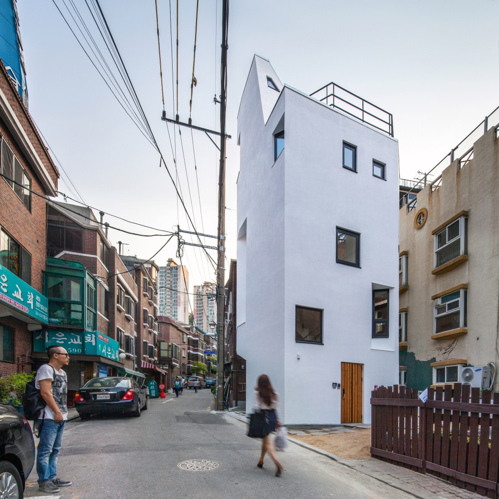 首尔“裂缝”之家 | 小地块中的大空间设计-25