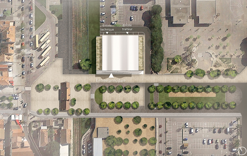 Event Hall L’Agora and Ernest Hemingway Media Library / Ateliers A+-48