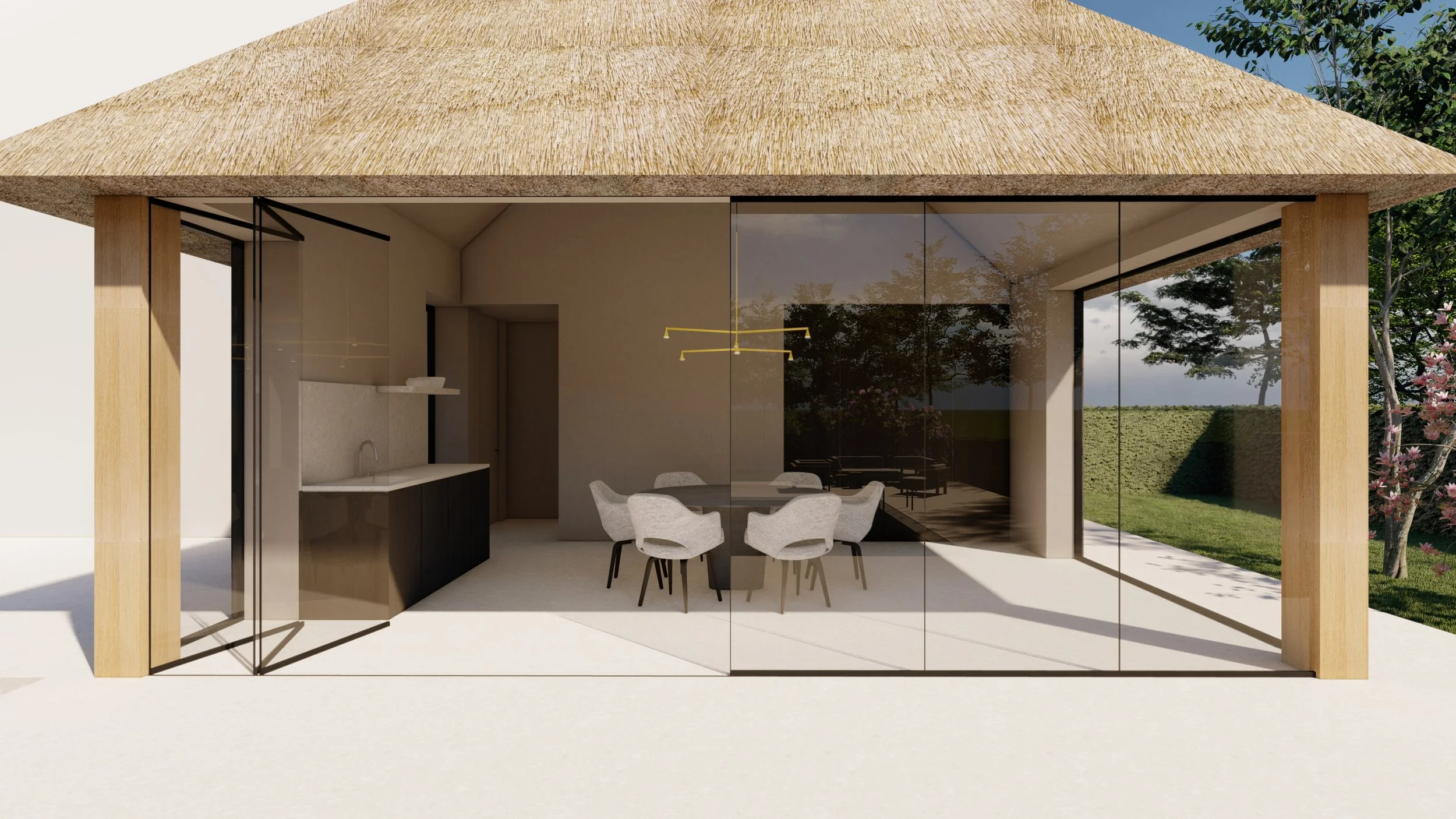 既有住宅带温室,泳池和淋浴墙的扩建项目丨Ai&M bvba-38