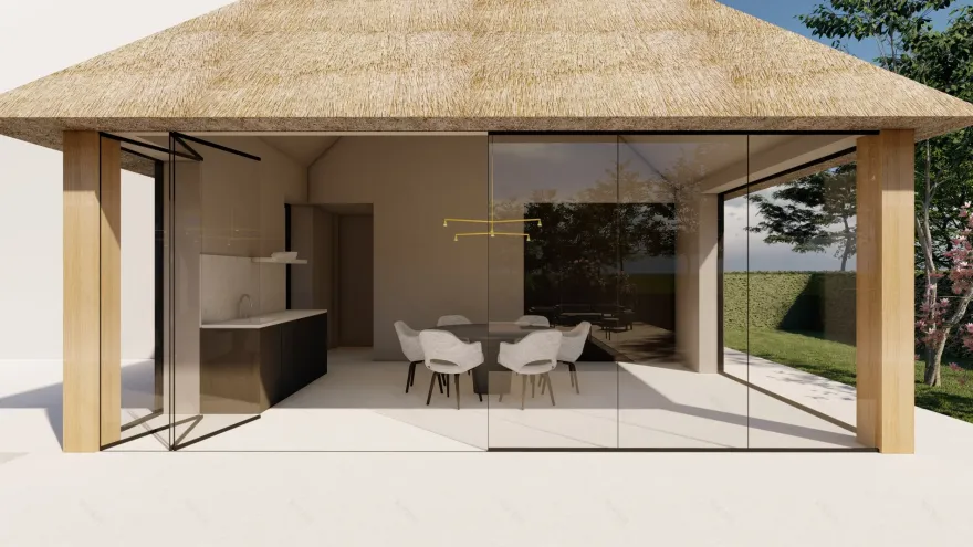 既有住宅带温室,泳池和淋浴墙的扩建项目丨Ai&M bvba-38