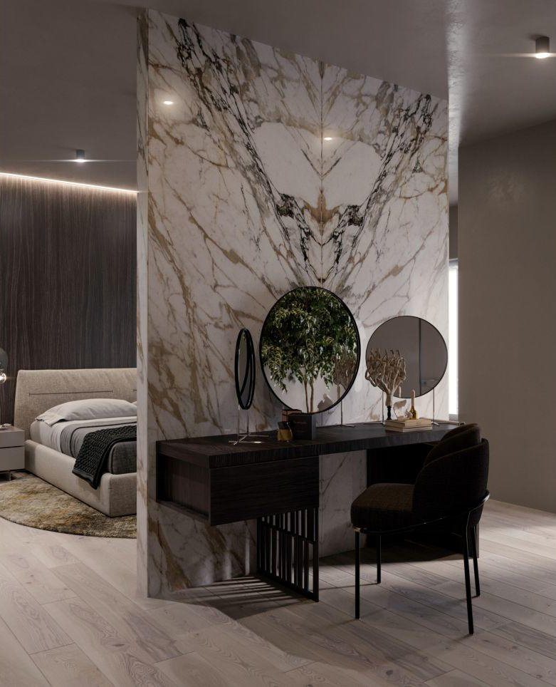 BROWN EYES 棕木+灰 绿植环绕住宅空间  Sergey Makhno Architects-12