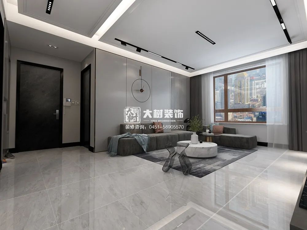 绿地中央广场 80㎡轻奢风新家,马宁设计师打造极致简约空间-17