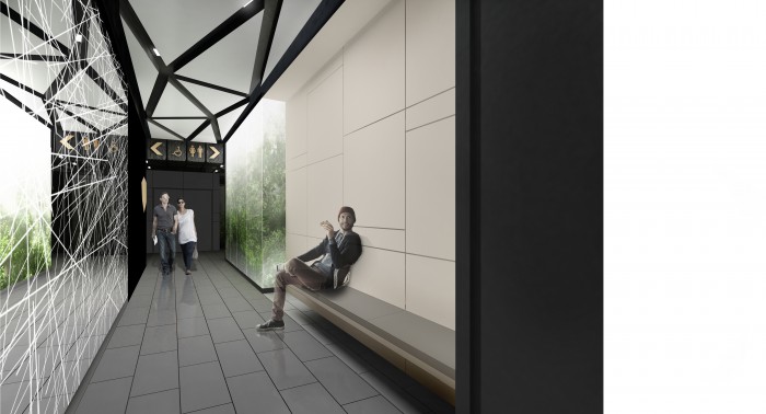 金色庭院购物中心02号卫生间

注：Toalety常见为卫生间之意；Złote Tarasy是波兰华沙一个知名的购物中心，中文一般译为金色庭院购物中心  丨波兰华沙丨Rubicon Architekt Kraków-17