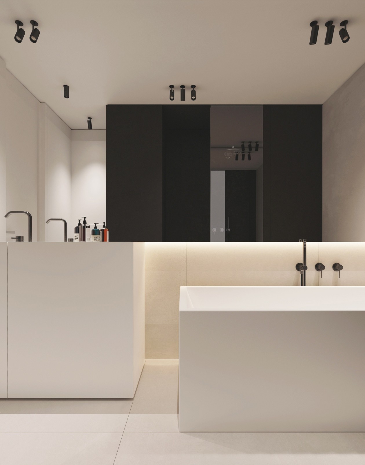 极简白+高级黑 现代极简风空间设计-15