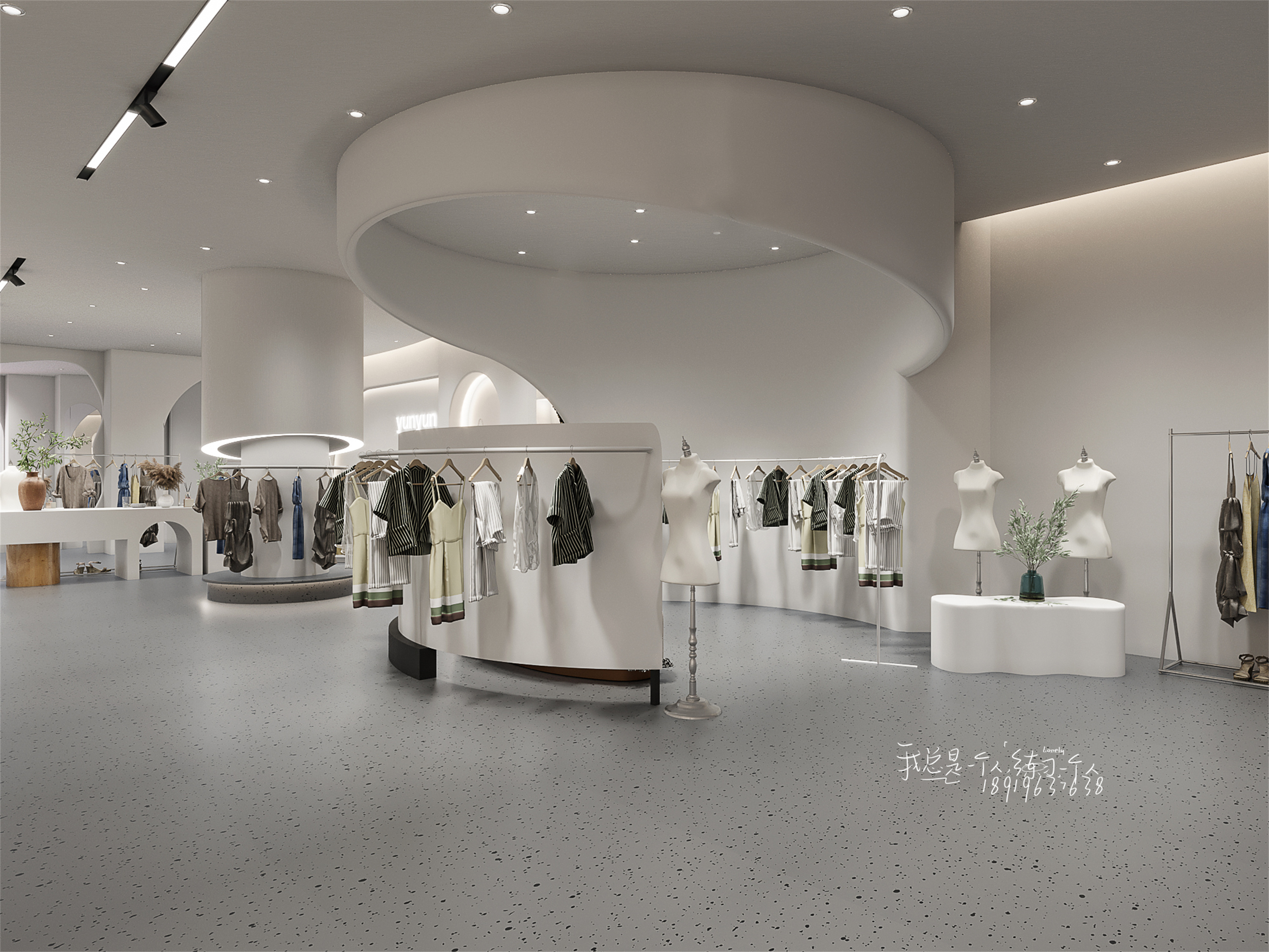极简现代服装店设计-6