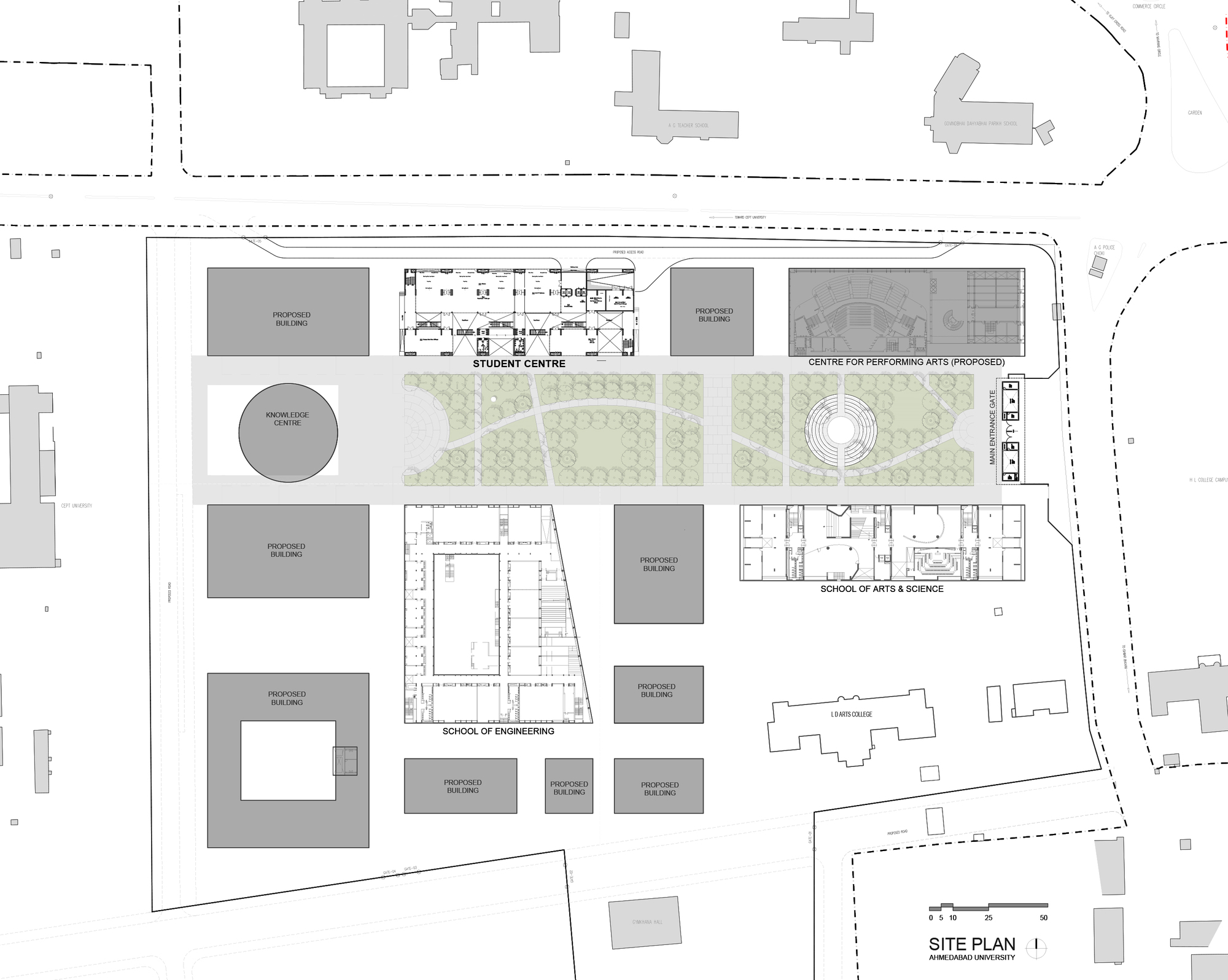 艾哈迈达巴德大学中心丨印度丨Stephane Paumier Architects-15