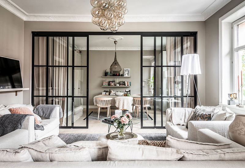 瑞典工业风公寓设计-16