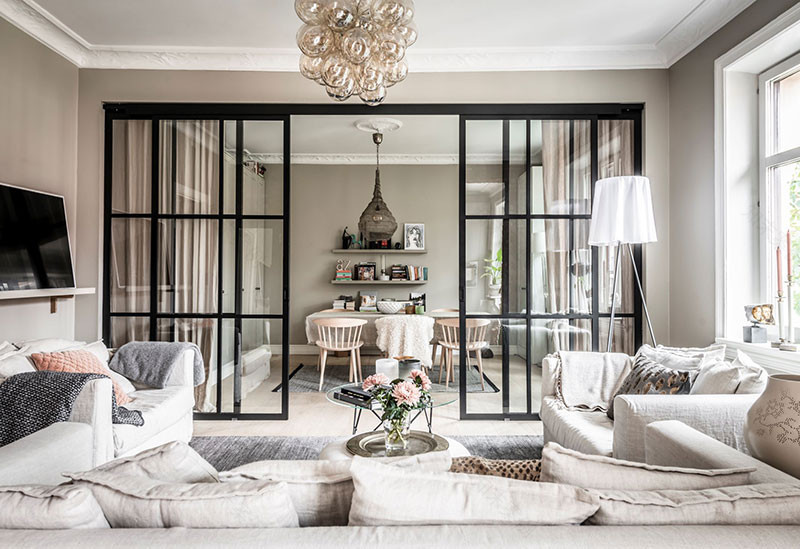 瑞典工业风公寓设计-16