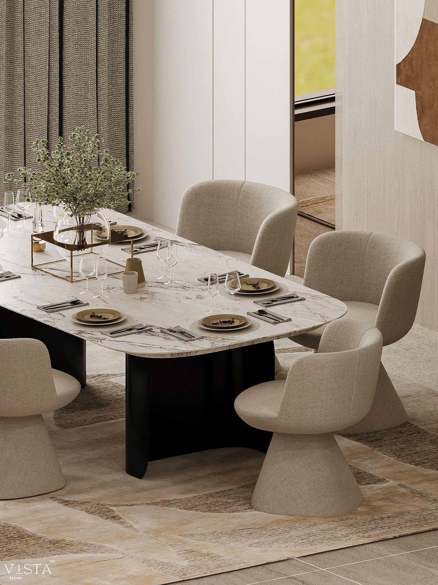 餐厅与客厅 · 沙特阿拉伯（注：KSA是沙特阿拉伯王国Kingdom of Saudi Arabia的缩写 ）丨VISTA Design-7