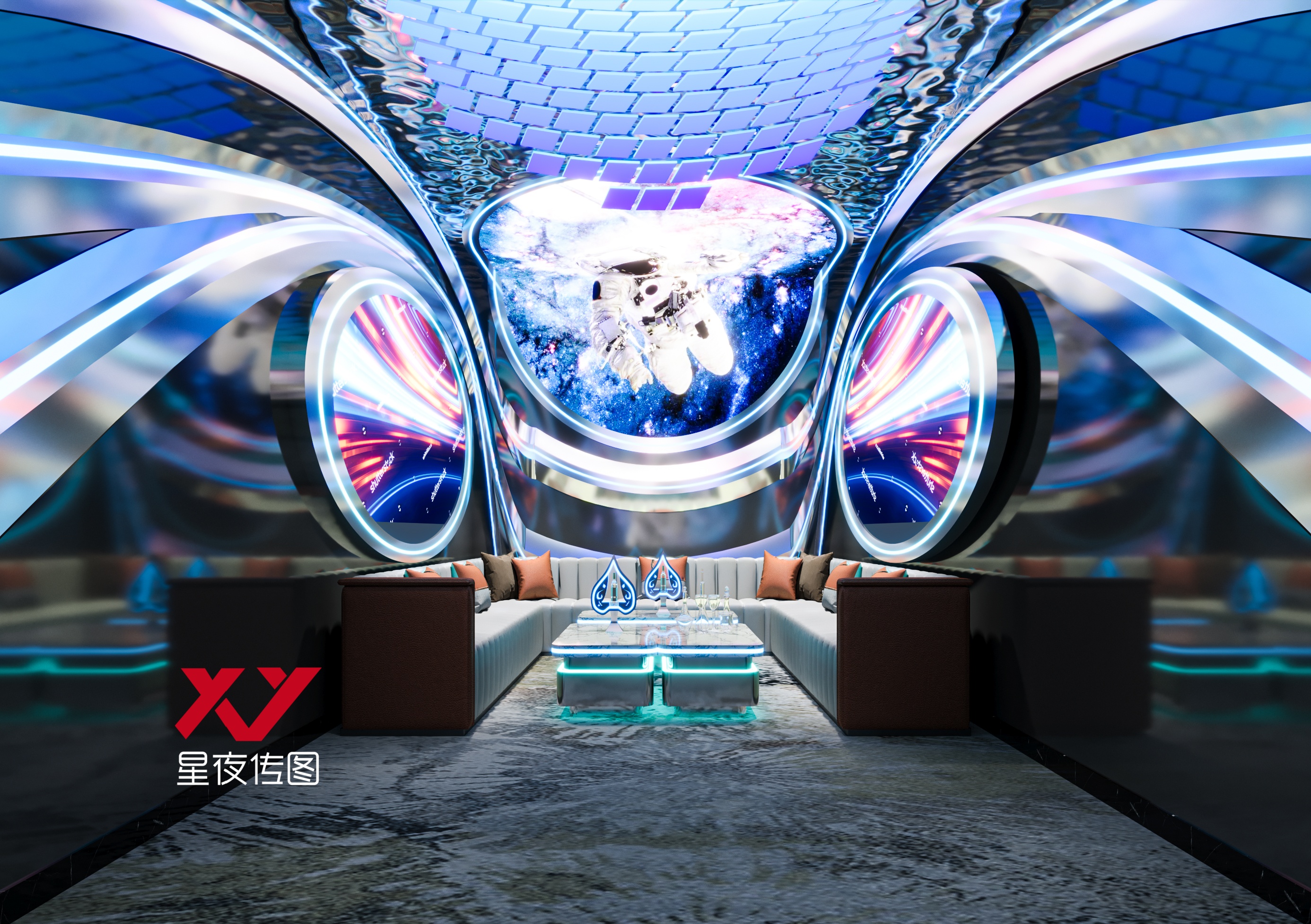 未来星际KTV 赛博朋克沉浸式歌房-13