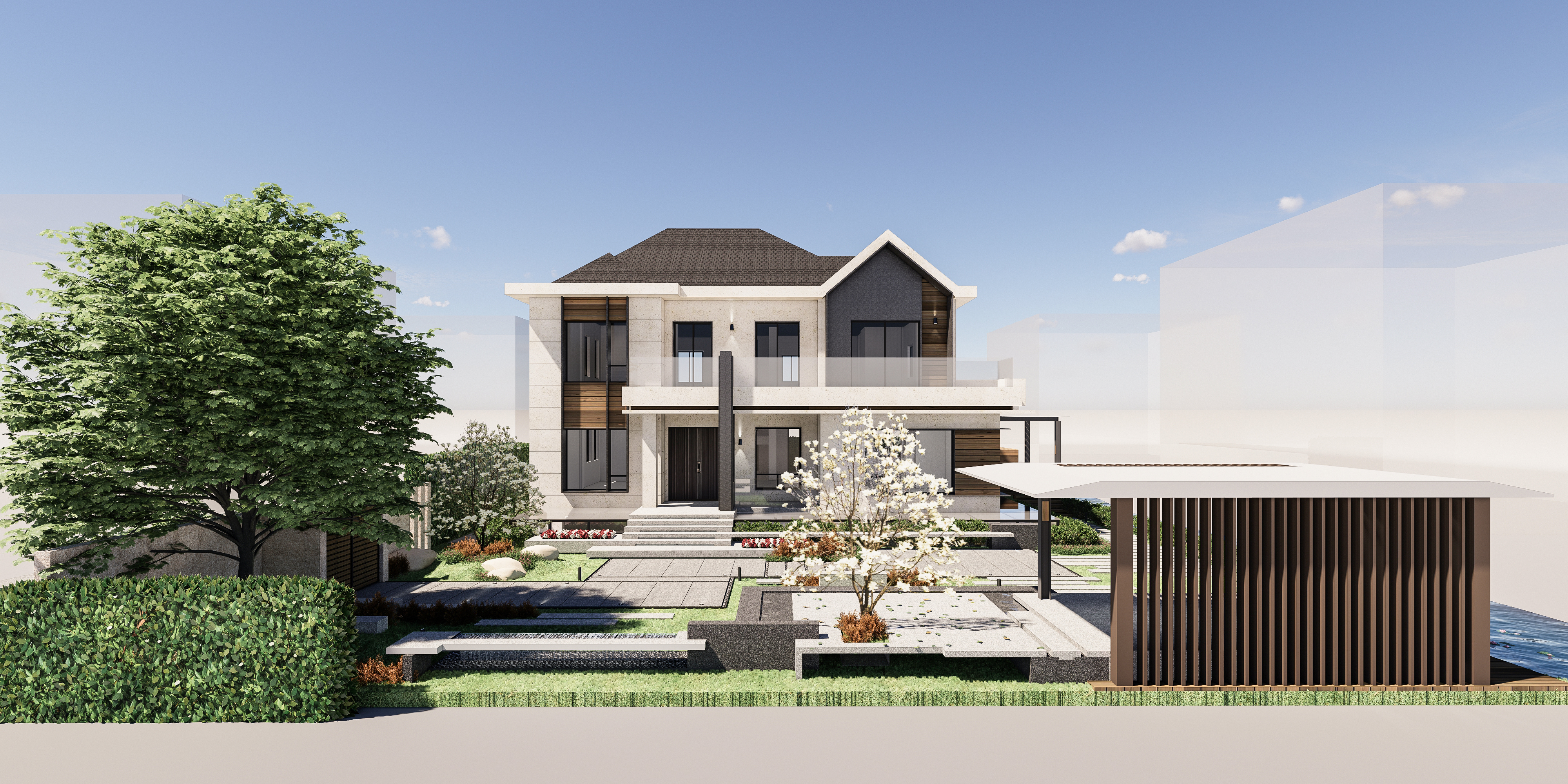 浅水湾建筑景观设计/ens渲染/2022建筑落地-0