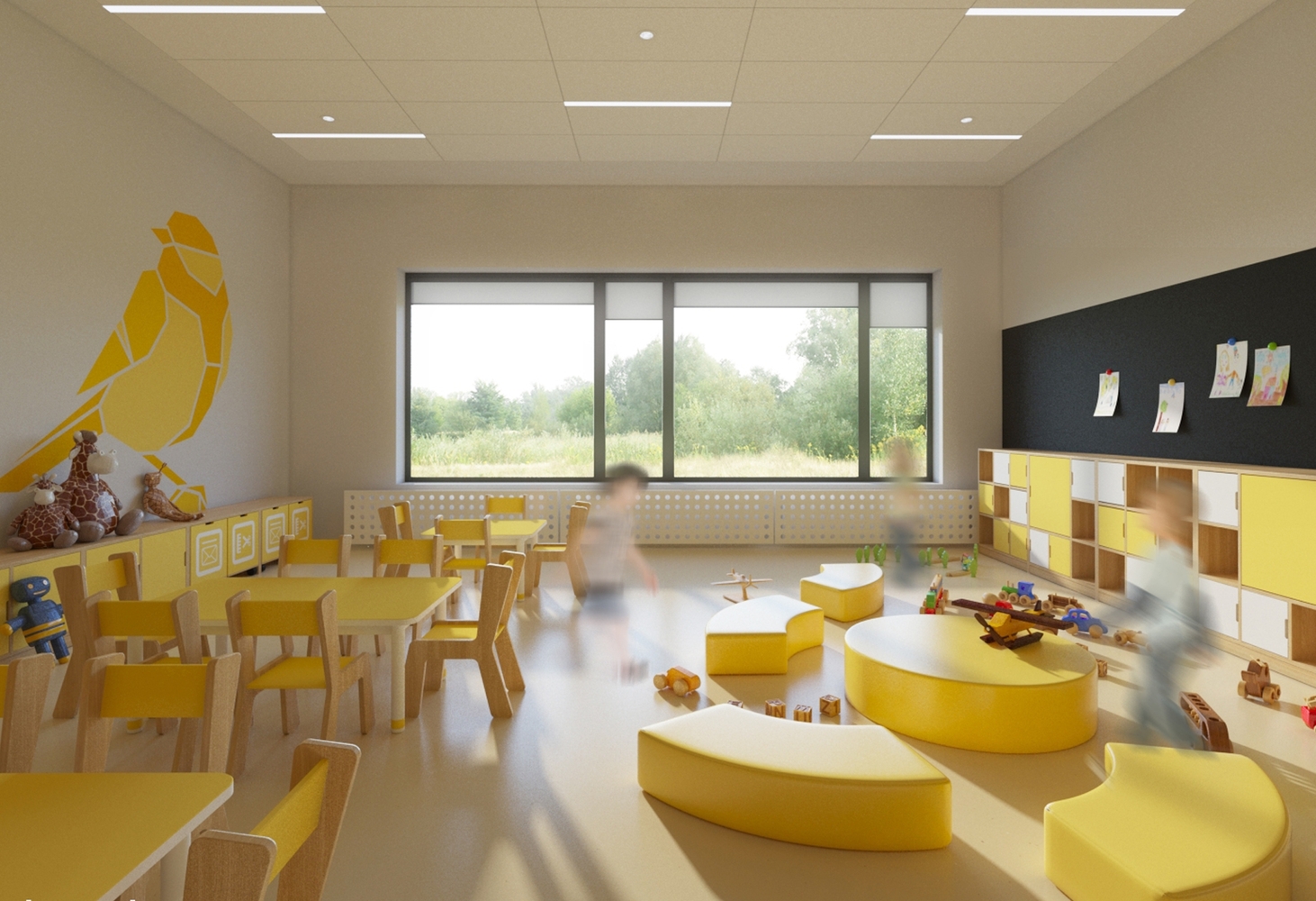 波兰华沙“特伦德”幼儿园——木质外墙、丰富功能区的创意设计-26