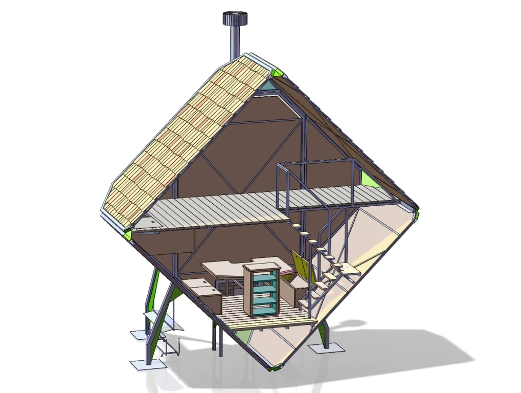 法国森林中的野奢小屋-26