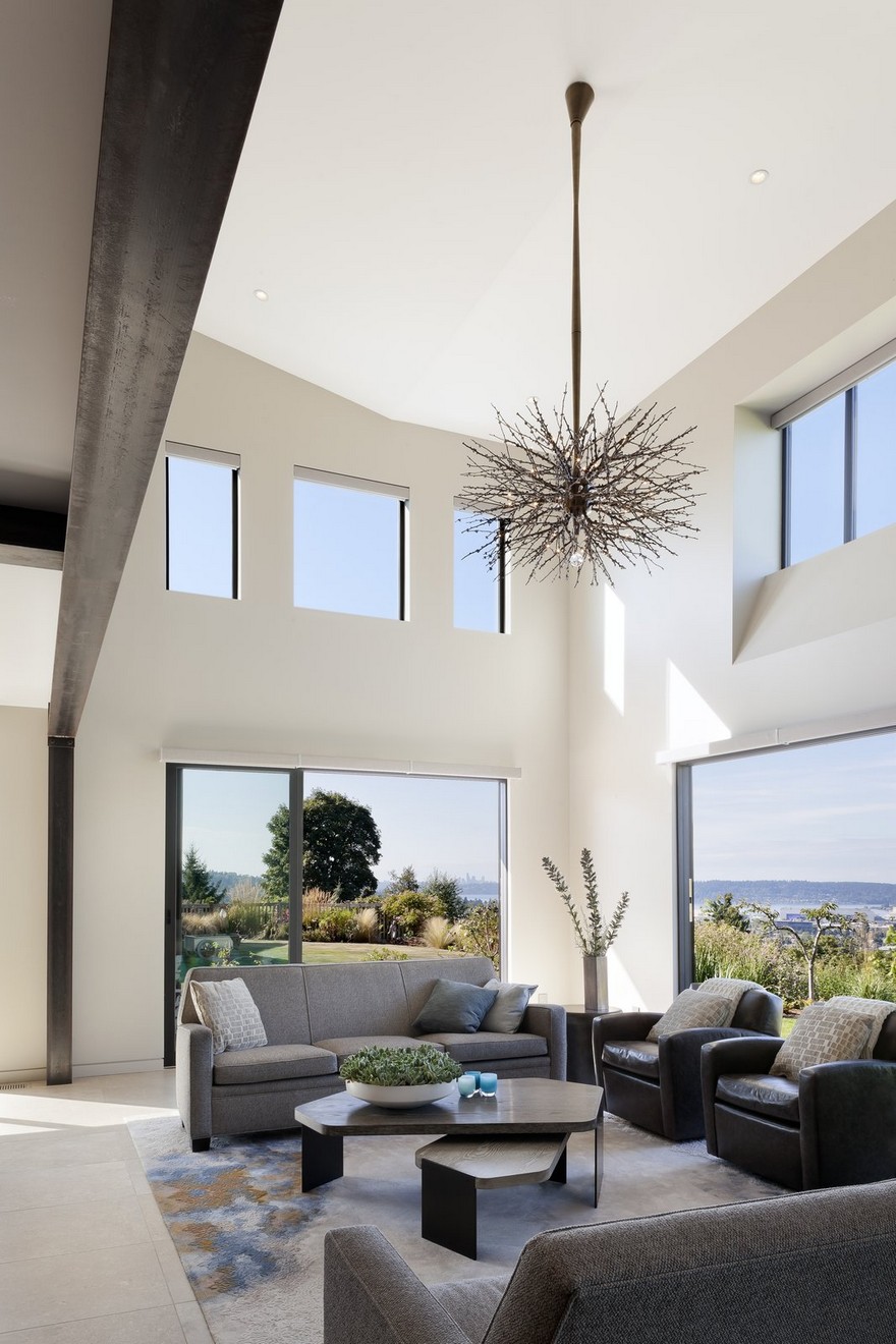 Open Floor Plan Home Featuring a Natural Palette of Steel, Concrete and Walnut-14