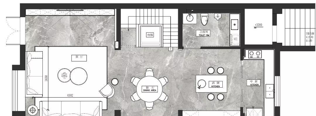 绍兴鸿鹄设计丨别墅空间,现代简约风的低奢艺术-3