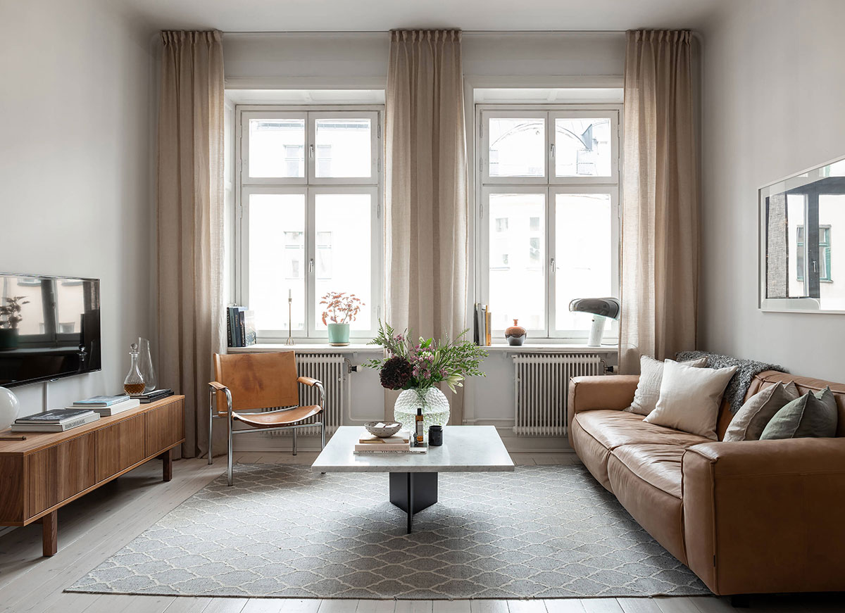 瑞典斯德哥尔摩现代简约家庭公寓设计-5