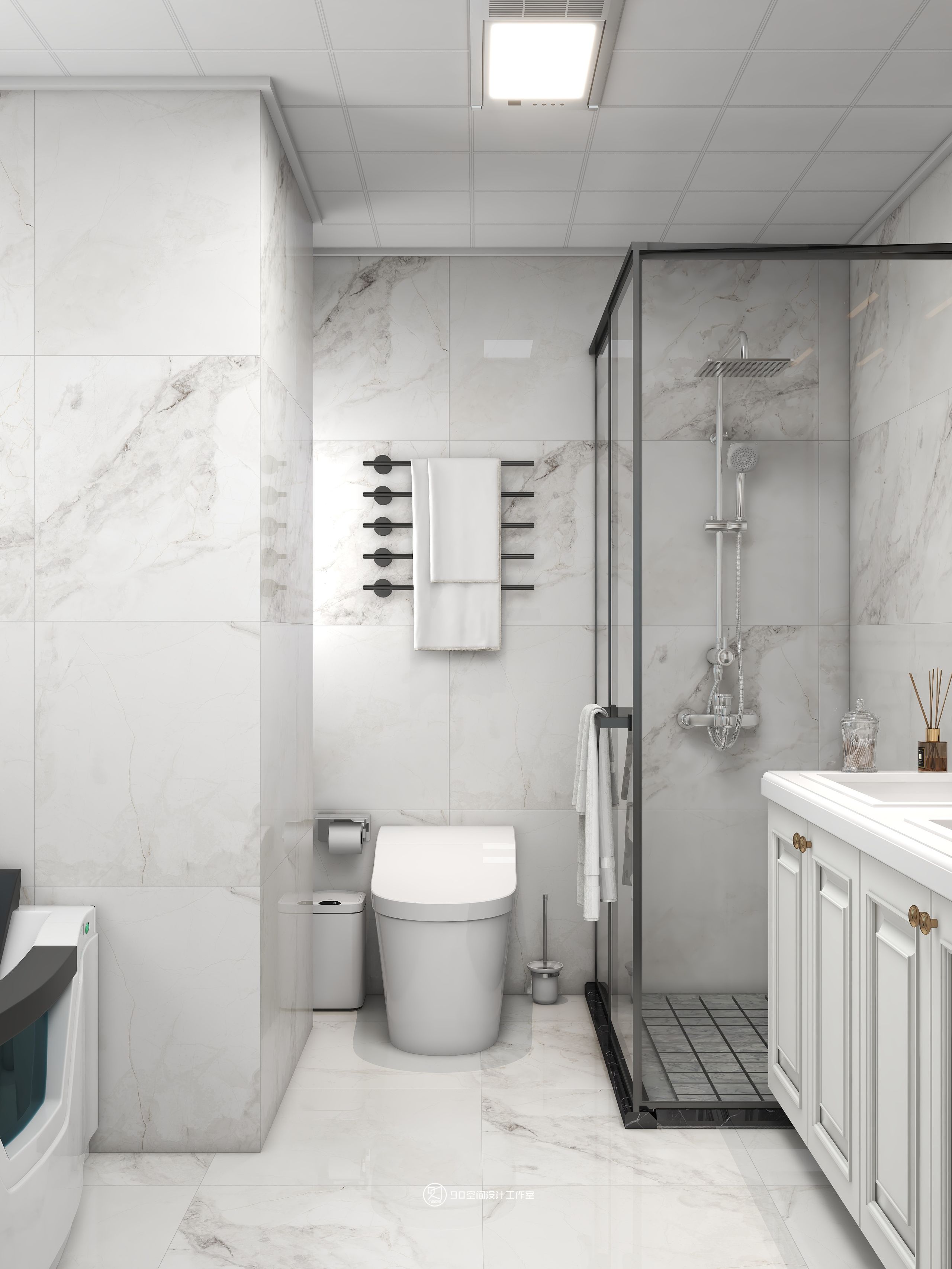 125㎡法式风,寻找家中氛围感丨90空间设计-45