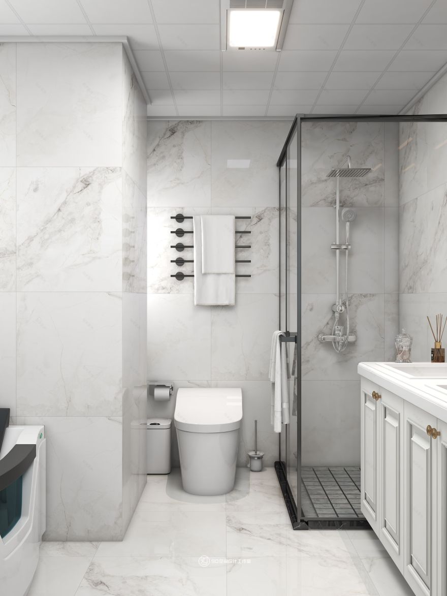 125㎡法式风,寻找家中氛围感丨90空间设计-45