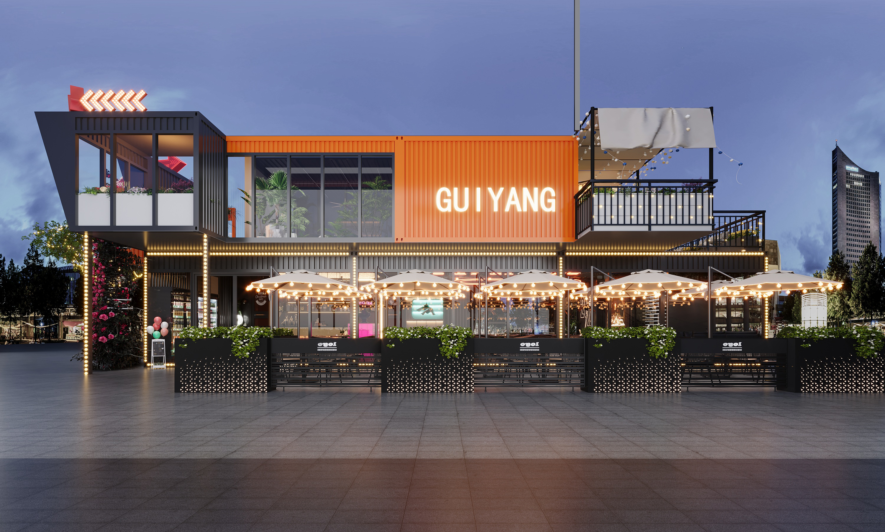 集装箱露营风夜市设计-15