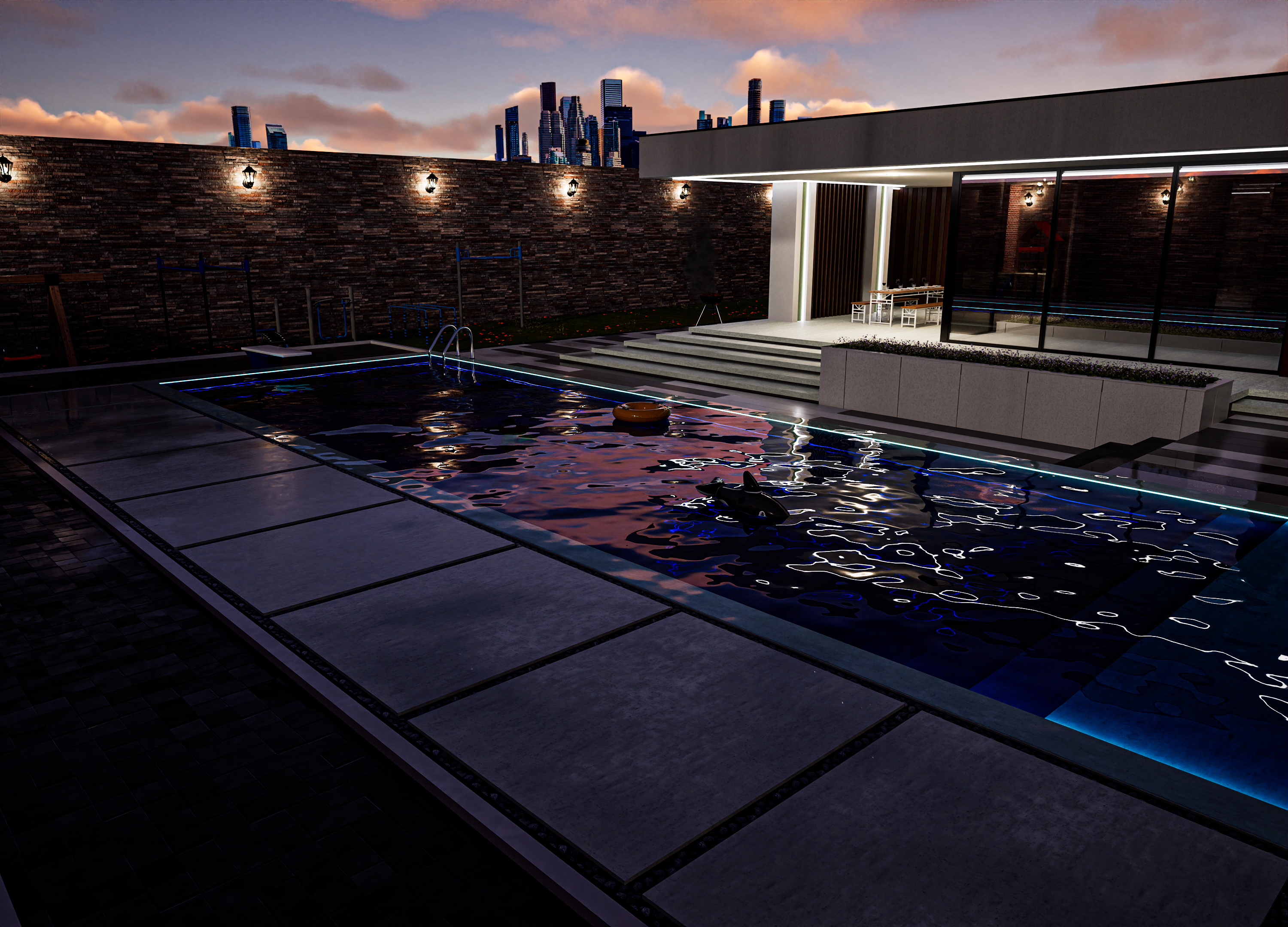 Modern Villa – Exterior & Landscape Visualization-15