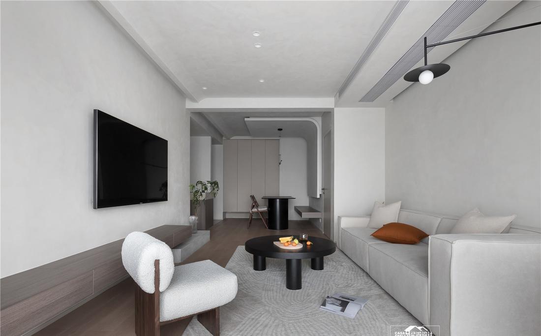 平层暖色调空间设计丨星瀚设计-7