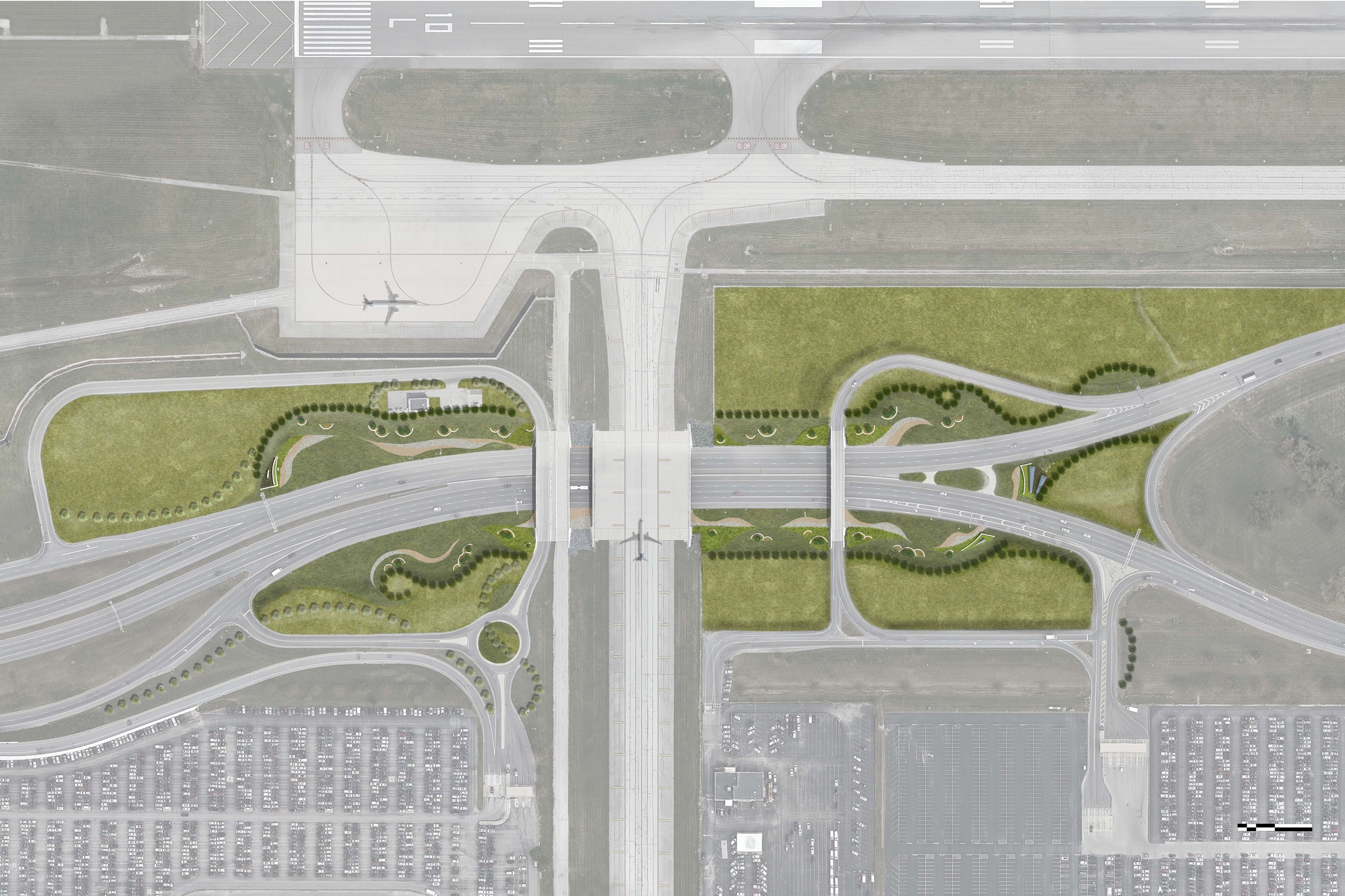 John Glenn Columbus International Airport Gateways | EDGE Landscape Architecture, Urban Design, Planning-1