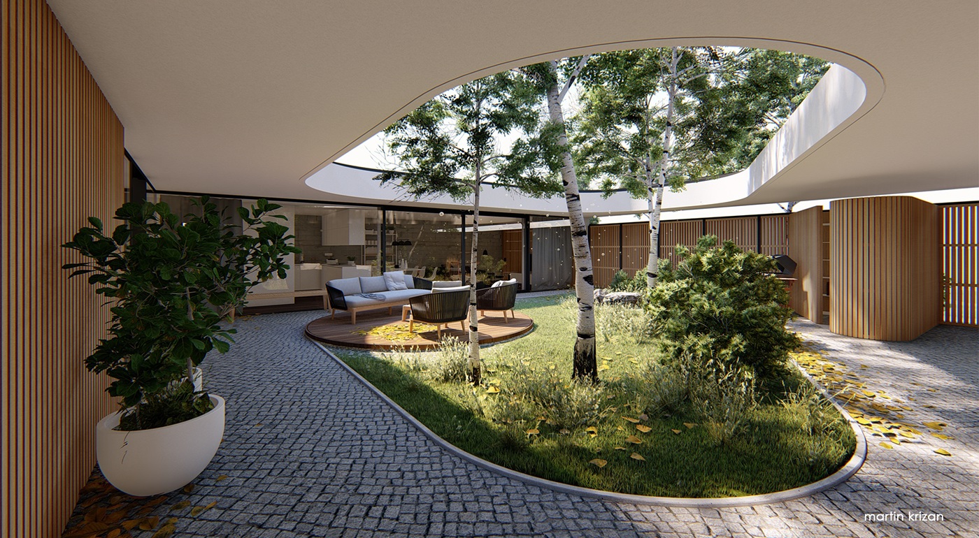 Anastasiya Gushchina丨庭院丨Atrium House-8