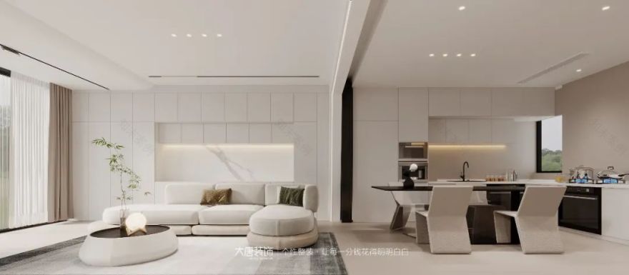 大唐设计丨美的湾150㎡叠墅,极简与艺术的双向奔赴-26