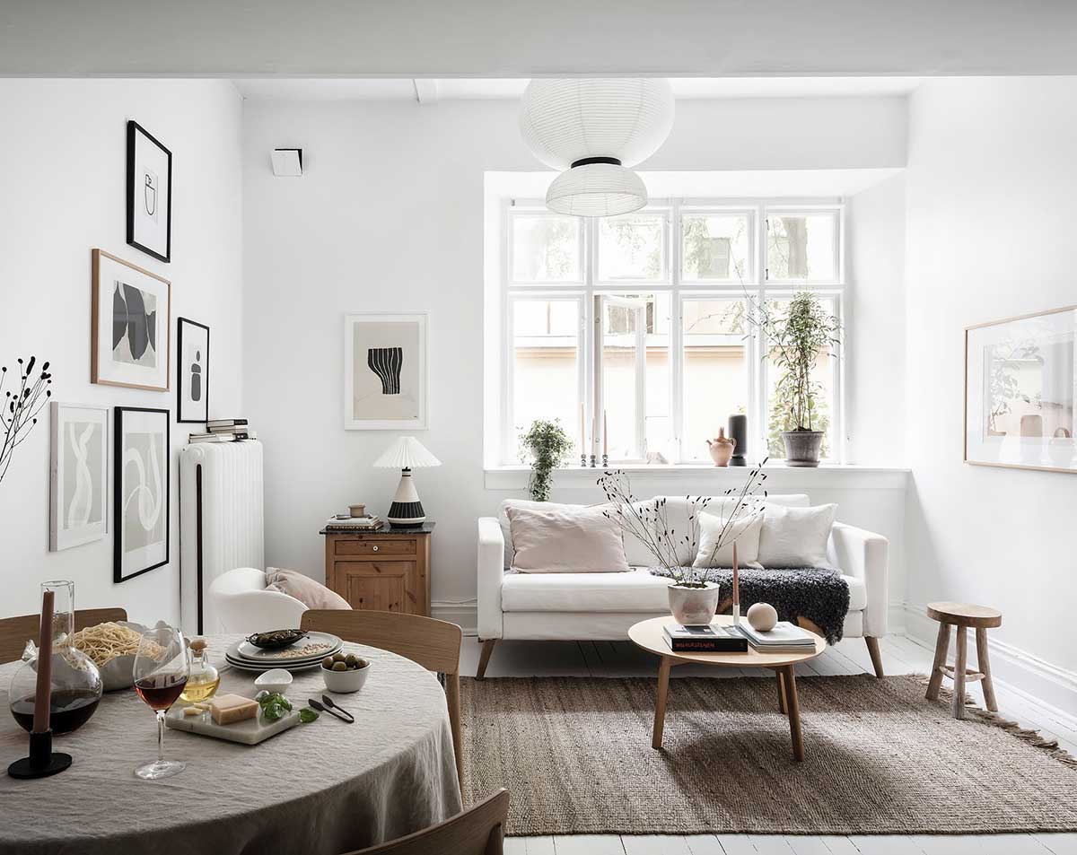 瑞典 38 平方小白公寓，loft 风格设计亮点评析-1