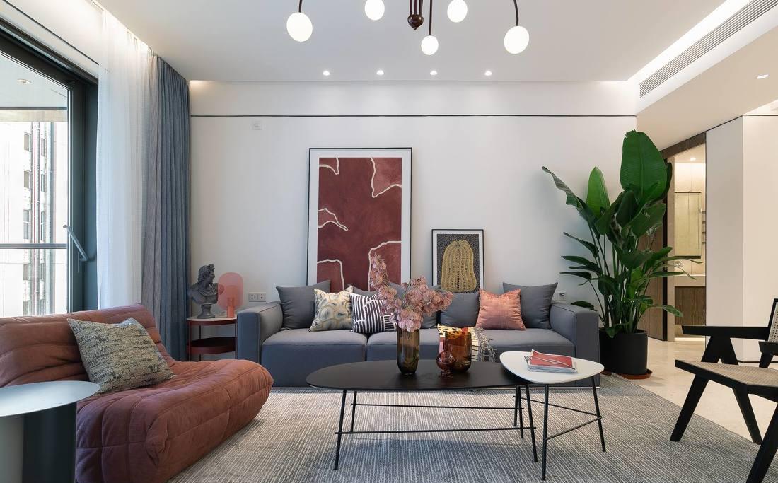 北欧风大平层注入活力色彩，展现高级美感-2